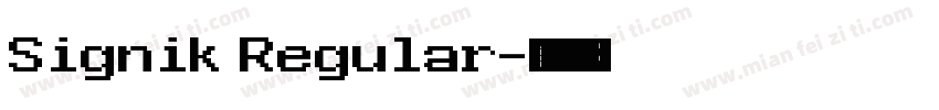 Signik Regular字体转换